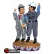 Animated Abbot & Costello Synchro-Motion Statue Figures Who's On First Gemmy
