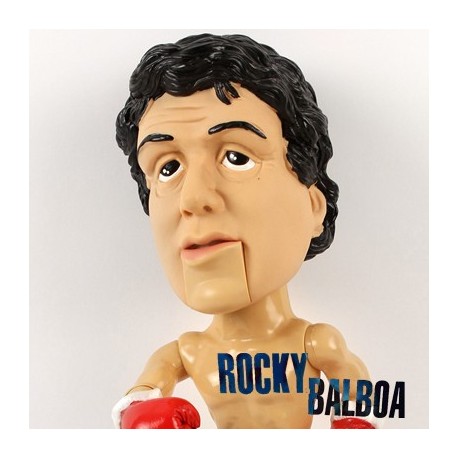 Rocky Balboa Figura de Cabeza Grande Animada Rara Gemmy